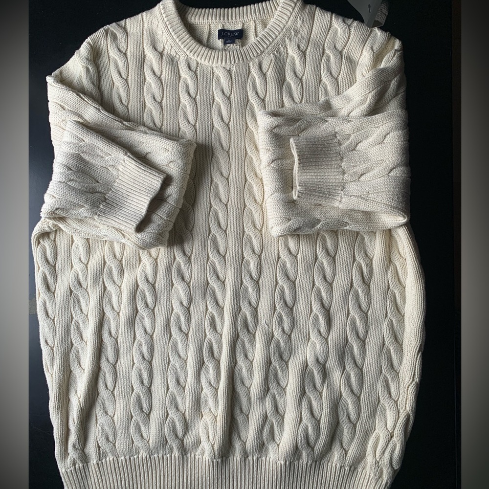 Men’s JCrew Cable-knit crewneck sweater